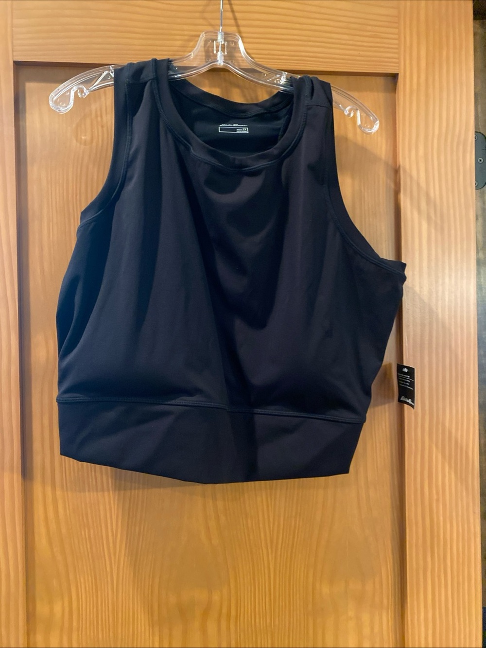 Eddie Bauer Women’s Black Guide Trex Sport Top/ Sports Bra NWT